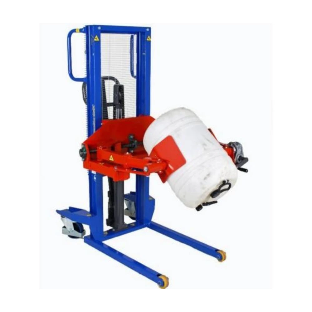 Carrello con pinza manuale rotazione frontale fusti