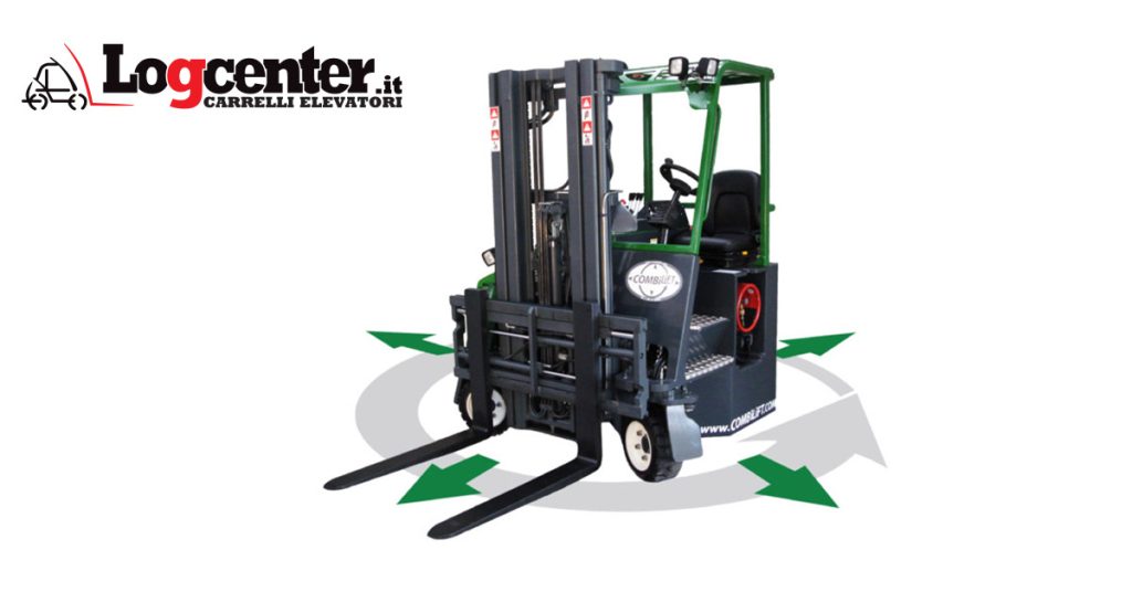 Carrello elevatore multidirezionale Combilift ideale per la movimentazione di carichi lunghi e su pallets