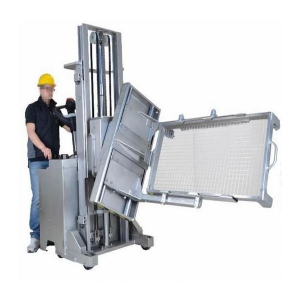Carrello in Acciaio Inox con Pinza Rotante per Baltresche e Pannelli
