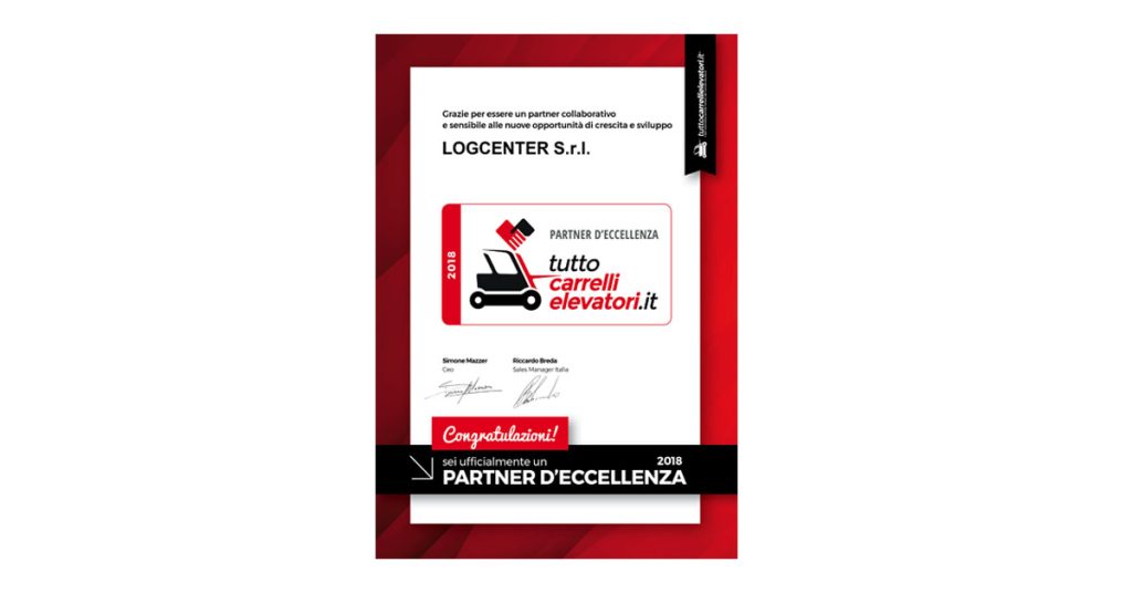 Logcenter partner d'eccellenza di Tutto Carrelli Elevatori