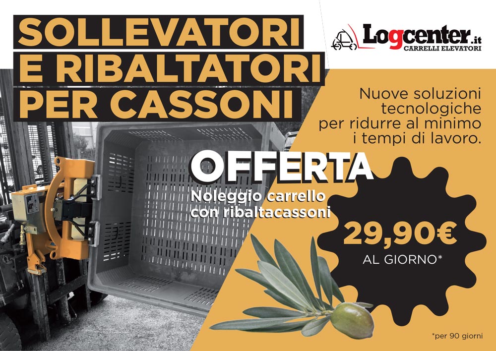 Noleggio carrello con ribalta cassoni