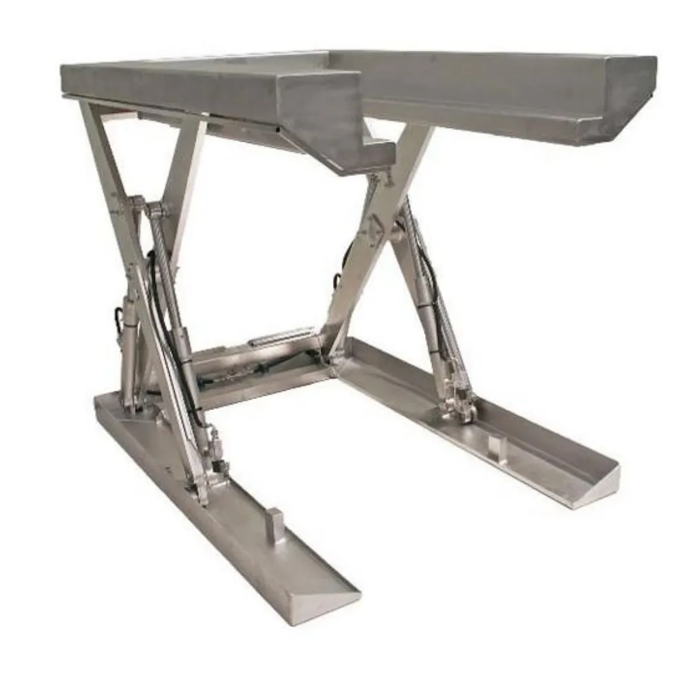 Tavola elevatrice forma ad U in acciaio inox