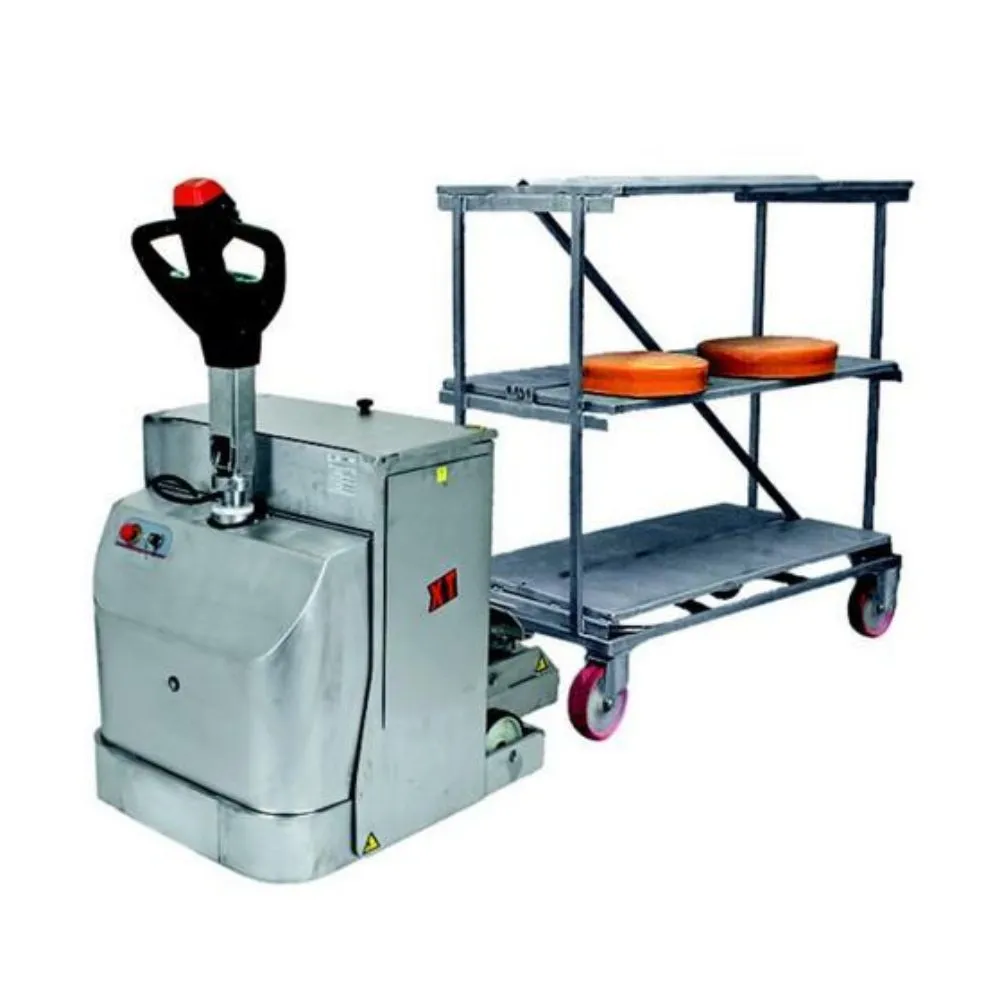 Transpallet e trainatori in acciaio inox