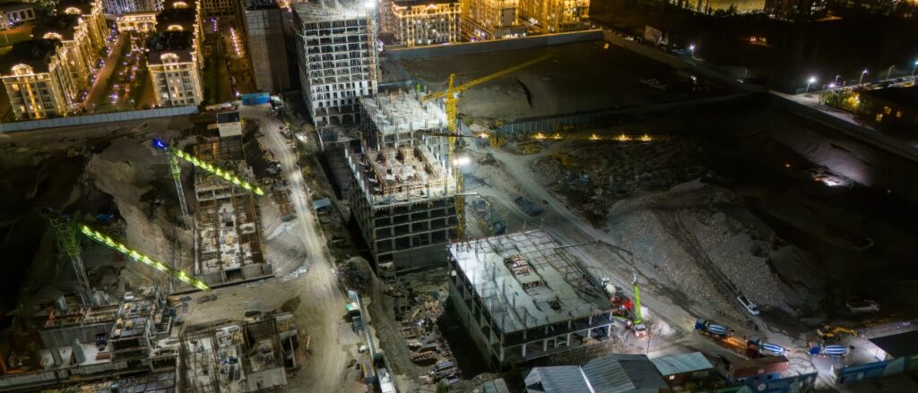 cantiere di notte
